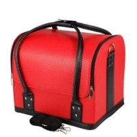 Кейс для мастера ADH-068 червоний матовий з чорними ручками